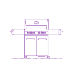 Fixtures Barbecue Bbq Grills Mid Sized Gas Grill Sketch Style Svg Vector, Free Vectors File